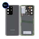 Vitre arrière avec lentille caméra pour SAMSUNG S20 Ultra - G988 - Version US - SERVICE PACK - Gris cosmique