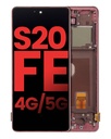 Bloc écran OLED avec châssis compatible SAMSUNG S20 FE 4G et 5G - Aftermarket Plus - Rouge