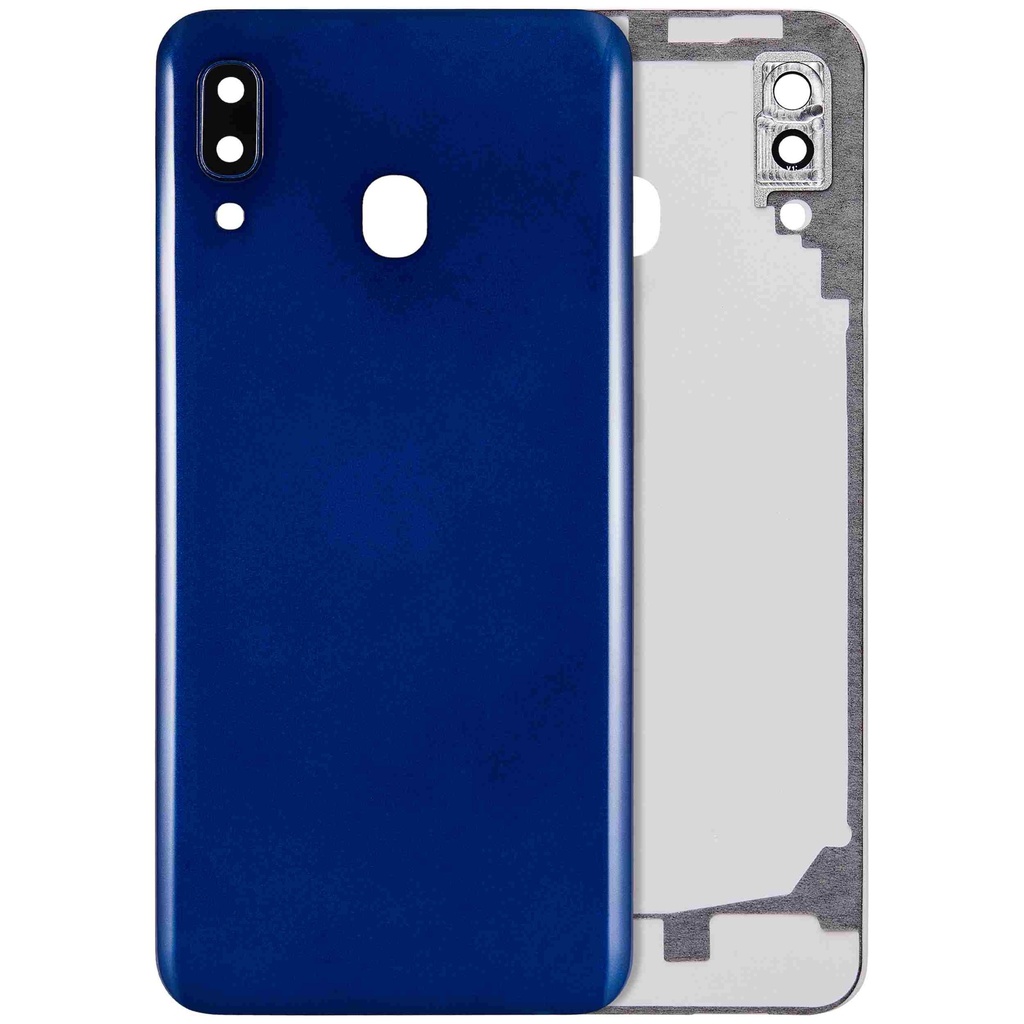 Vitre arrière avec lentille caméra compatible SAMSUNG A20 - A205 2019 - Aftermarket Plus - Bleu