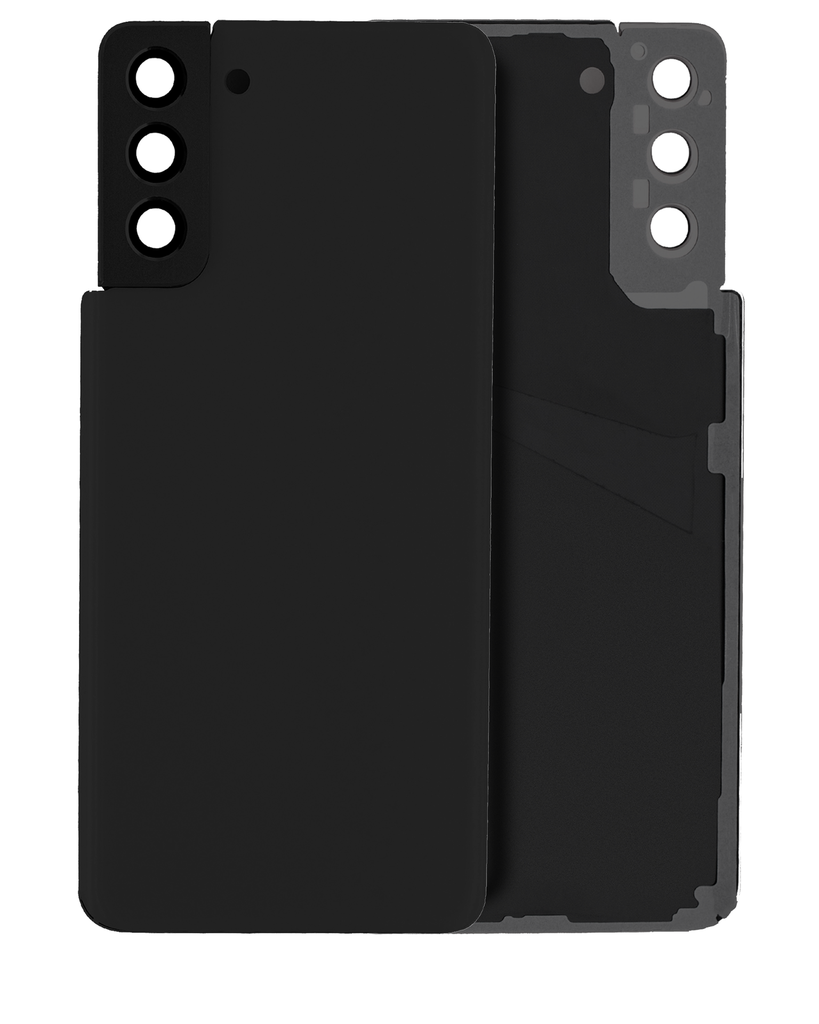 Vitre arrière avec lentille caméra compatible SAMSUNG S21 Plus - Sans Logo - Aftermarket Plus - Phantom Black