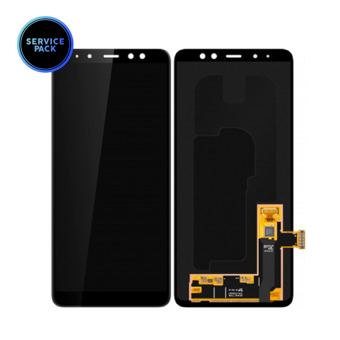 Bloc écran OLED pour SAMSUNG A8 Plus 2018 - A730F - SERVICE PACK - Noir