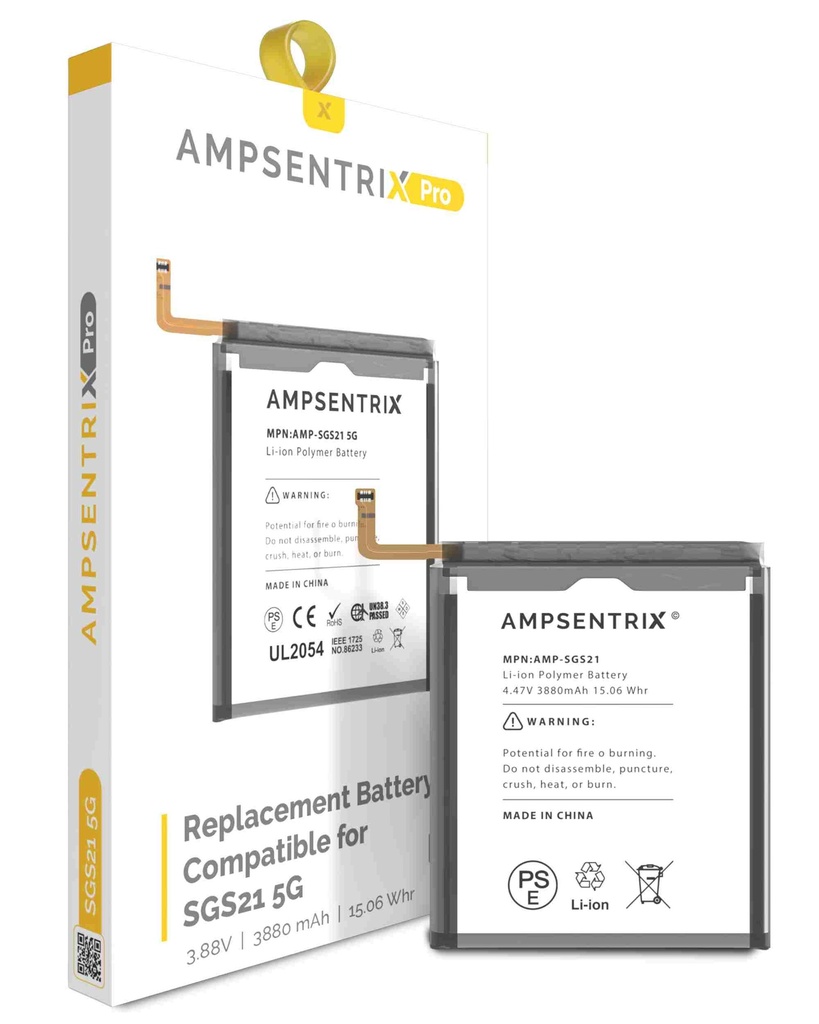 Batterie compatible SAMSUNG S21 5G - EB-BG991ABY - AmpSentrix Pro