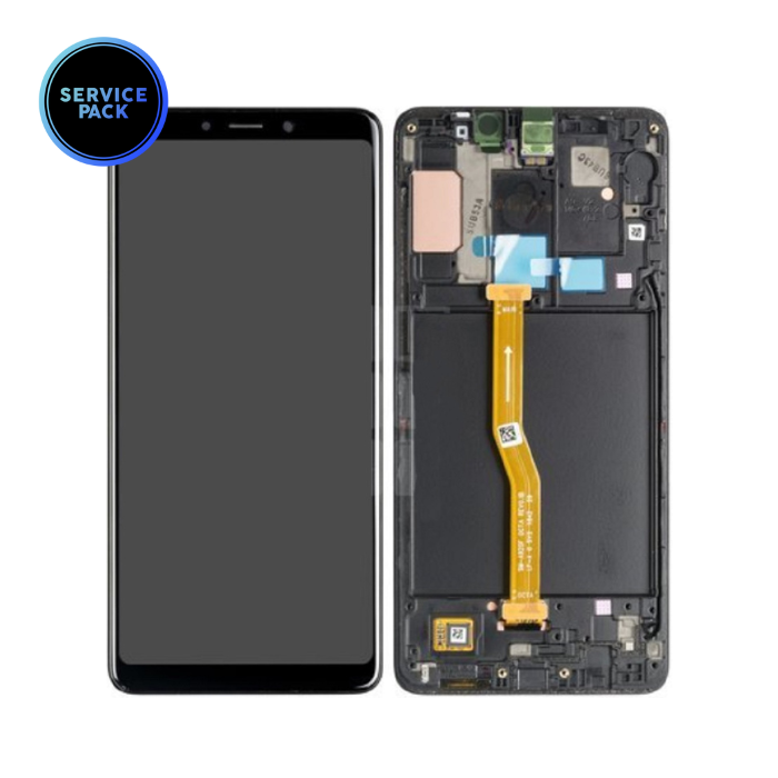 Bloc écran OLED pour SAMSUNG A9 2018 - A920F - SERVICE PACK - Noir