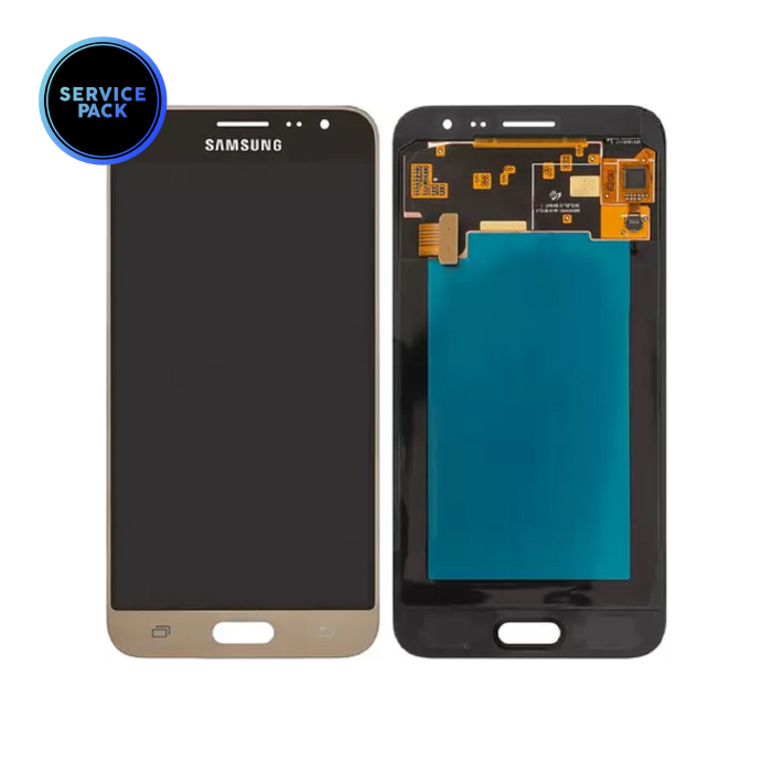 Bloc écran OLED pour SAMSUNG J3 2016 - J320F - SERVICE PACK - Or