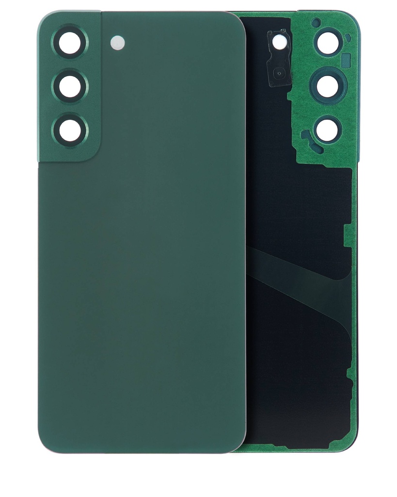 Vitre arrière avec lentille caméra compatible SAMSUNG S22 5G - Sans Logo - Aftermarket Plus - Vert