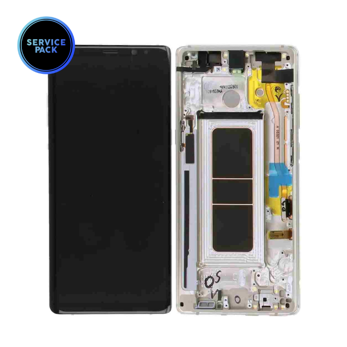 Bloc écran OLED avec châssis pour SAMSUNG Note 8 - N950F - SERVICE PACK - Or