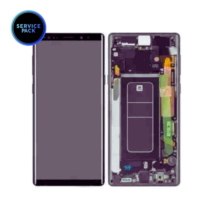 Bloc écran OLED avec châssis pour SAMSUNG Note 9 - N960F - SERVICE PACK - Noir