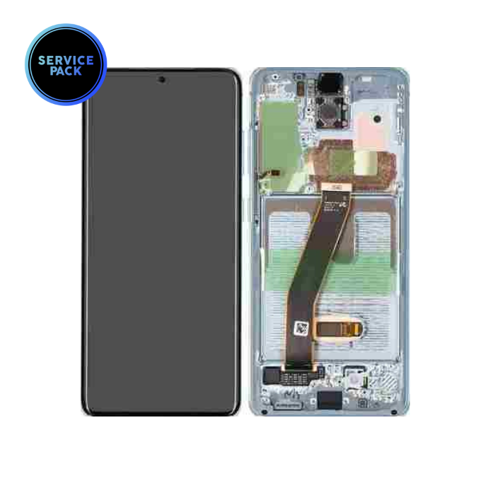 Bloc écran OLED pour SAMSUNG S20 5G - G981F - SERVICE PACK - Bleu