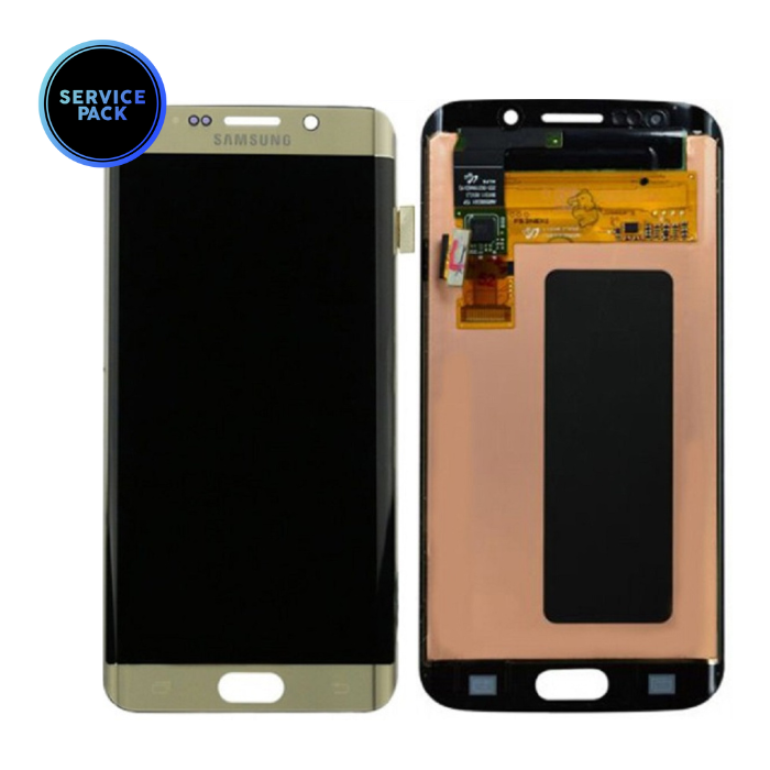 Bloc écran OLED pour SAMSUNG S6 edge Plus - G928F - SERVICE PACK - Or