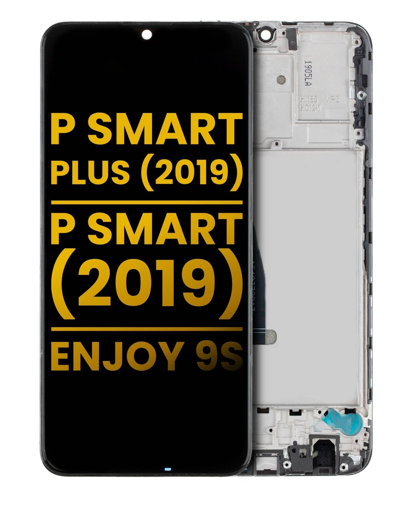 Bloc écran LCD avec châssis compatible HUAWEI P Smart Plus 2019 - P Smart 2019 - Enjoy 9S - Reconditionné - Noir