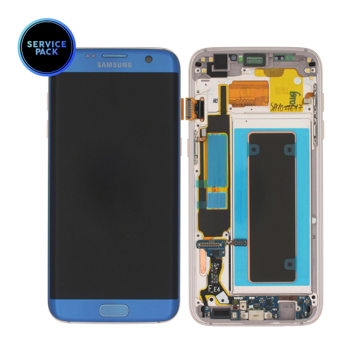 Bloc écran OLED pour SAMSUNG S7 Edge - G935F - SERVICE PACK - Bleu