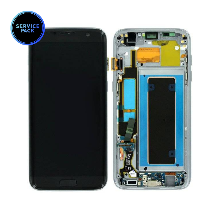 Bloc écran OLED avec châssis pour SAMSUNG S7 Edge - G935F - SERVICE PACK - Noir