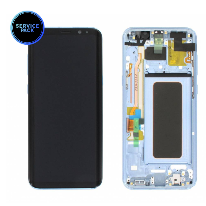 Bloc écran OLED pour SAMSUNG S8 Plus - G955F - SERVICE PACK - Bleu