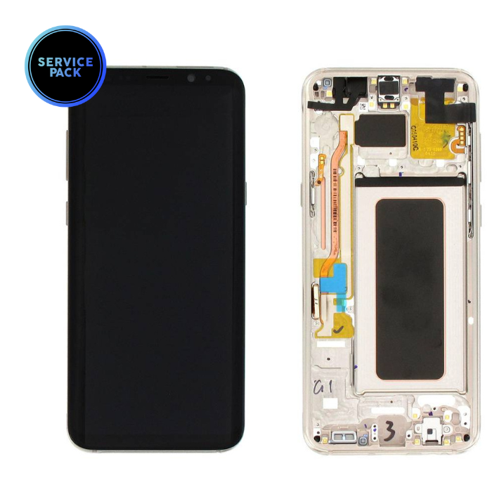 Bloc écran OLED pour SAMSUNG S8 Plus - G955F - SERVICE PACK - Or