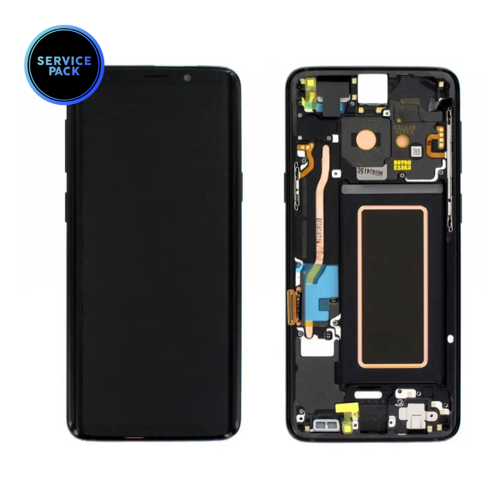 Bloc écran OLED pour SAMSUNG S9 - G960F - Noir - SERVICE PACK