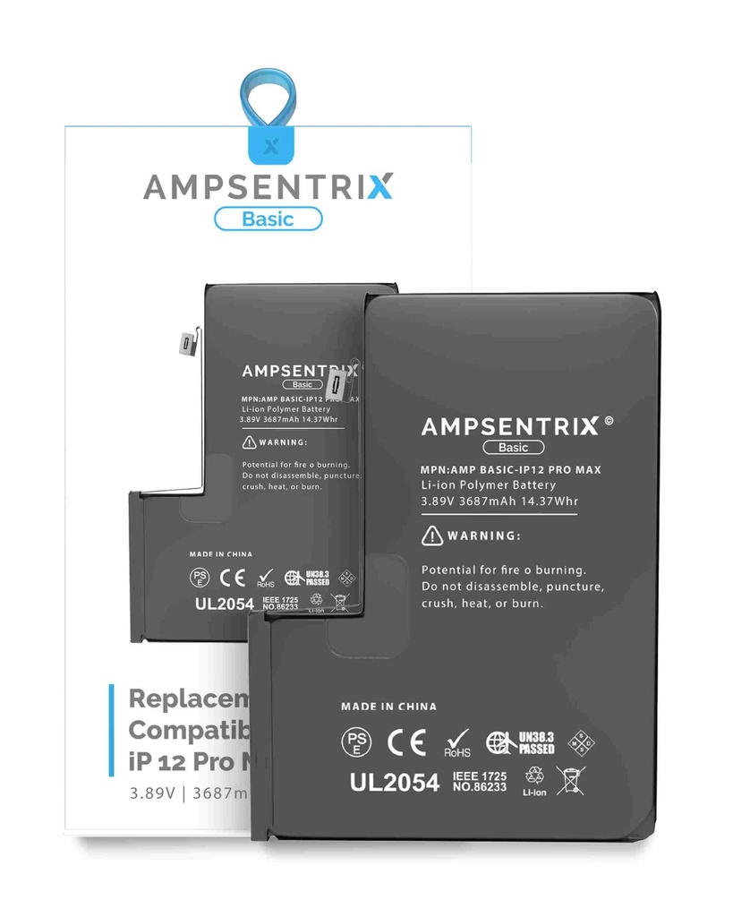 Batterie pour iPhone 12 Pro Max - Ti - Ampsentrix Basic