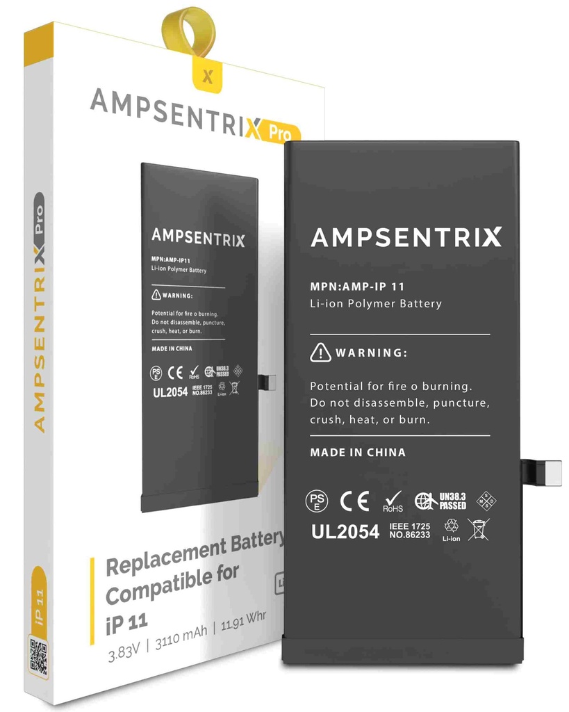 Batterie compatible iPhone 11 - AmpSentrix Pro