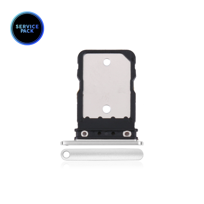 Tiroir SIM compatible Google Pixel 6 Pro - SERVICE PACK - Blanc Nuage