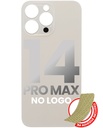 Vitre arrière avec adhésif 3M compatible iPhone 14 Pro Max - Sans Logo - Large Camera Hole - Or