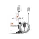 Câble USB-A vers micro-USB - 2 m - AmpSentrix - Infinity - Argent