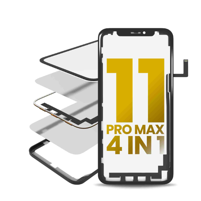 4 en 1 vitre tactile avec double OCA préinstallé et Long touch - compatible iPhone 11 Pro Max - OCA Master