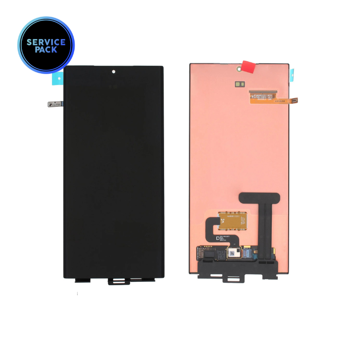 Bloc écran OLED sans châssis pour SAMSUNG S23 Ultra - S918 - SERVICE PACK - Noir