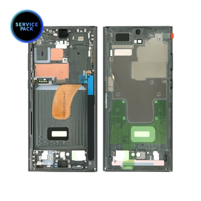 Châssis central pour SAMSUNG S23 Ultra - S918 - SERVICE PACK - Vert