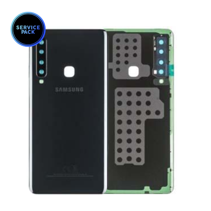 Vitre arrière avec lentille caméra pour SAMSUNG A9 2018 - A920F - SERVICE PACK - Noir