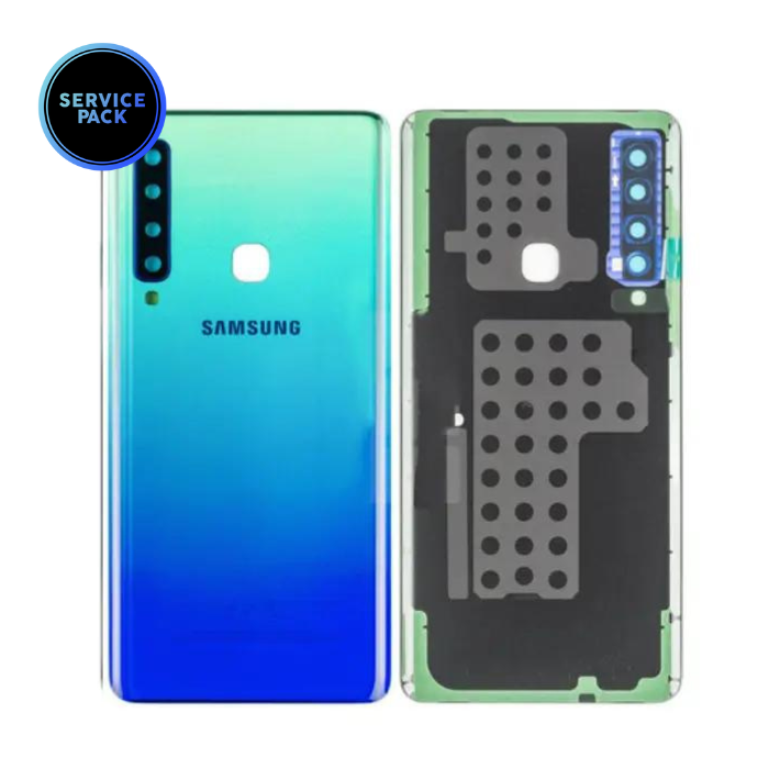 Vitre arrière avec lentille pour SAMSUNG A9 2018 - A920F - SERVICE PACK - Bleu