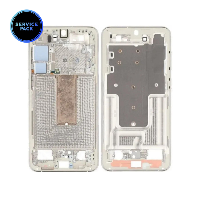 Châssis central pour SAMSUNG S23 Plus - S916 - SERVICE PACK - Crème