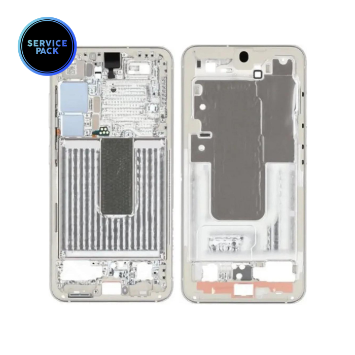 Châssis central pour  SAMSUNG S23 5G - S911 - SERVICE PACK - Crème