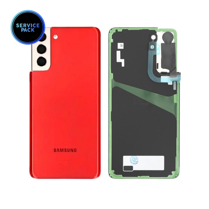 Vitre arrière pour SAMSUNG S21 Plus 5G - G996 - SERVICE PACK - Rouge