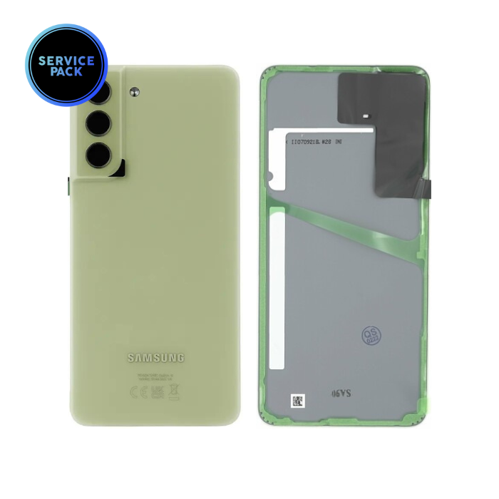 Vitre arrière pour SAMSUNG S21 FE - G990 - SERVICE PACK - Vert Olive