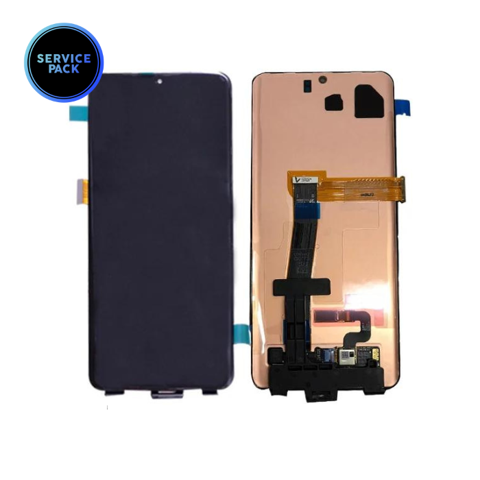 Bloc écran OLED sans châssis pour SAMSUNG S20 Ultra - G988 - SERVICE PACK - Noir