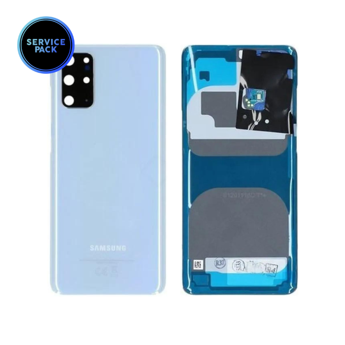 Vitre arrière pour SAMSUNG S20 Plus - G985 et G986 - SERVICE PACK - Bleu