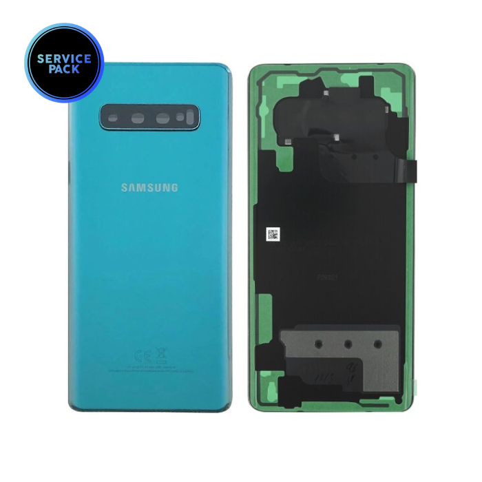 Vitre arrière pour SAMSUNG S10 Plus - G975 - SERVICE PACK - Vert prisme