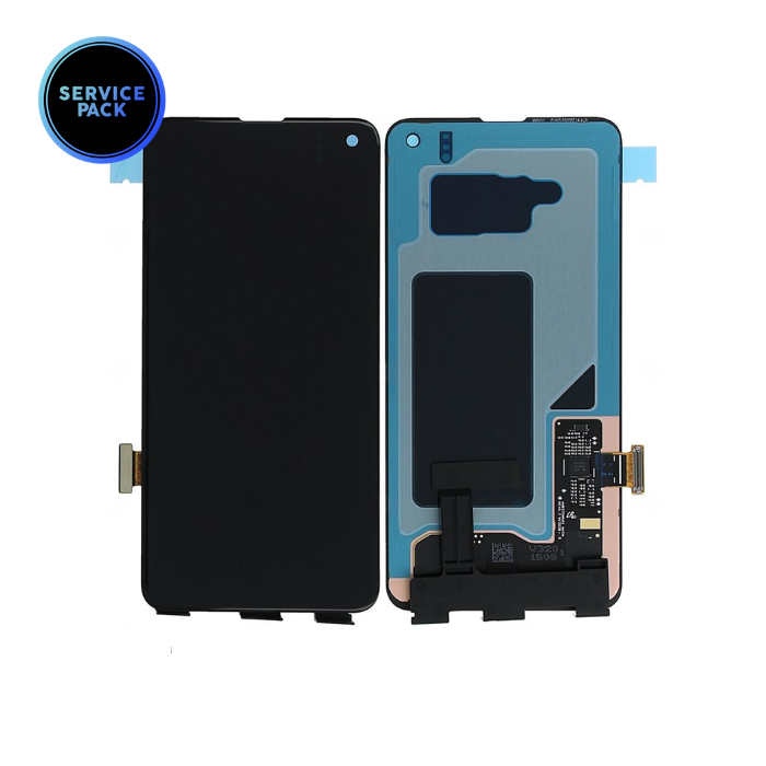 Bloc écran OLED sans châssis pour SAMSUNG S10E - G970 - SERVICE PACK - Noir