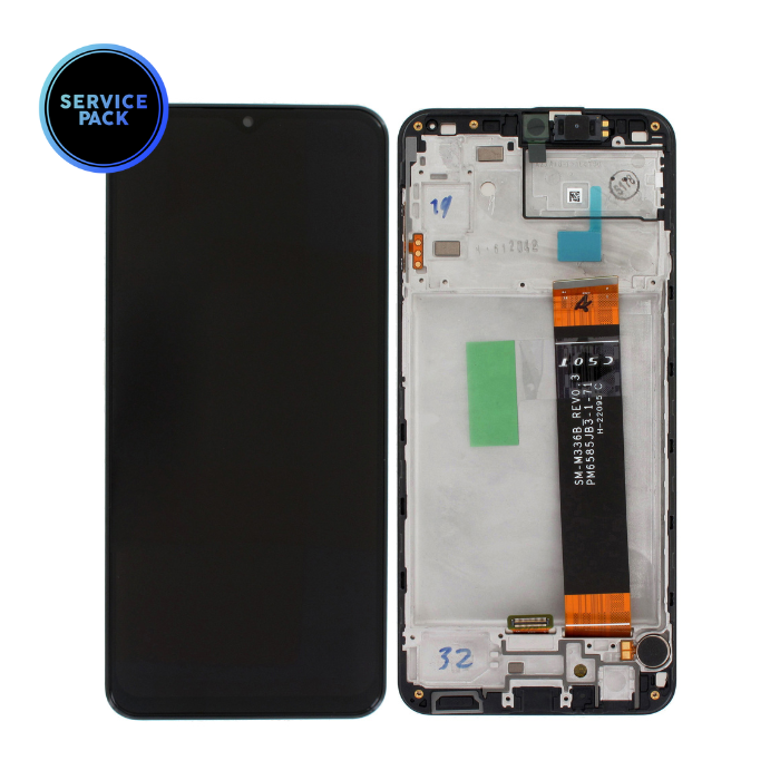 Bloc écran LCD avec châssis pour SAMSUNG A23 4G - A235 - SERVICE PACK - Noir