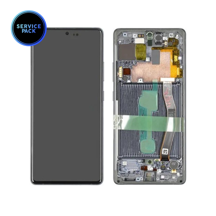 Bloc écran OLED avec châssis pour SAMSUNG S10 Lite - G770F - SERVICE PACK - Noir