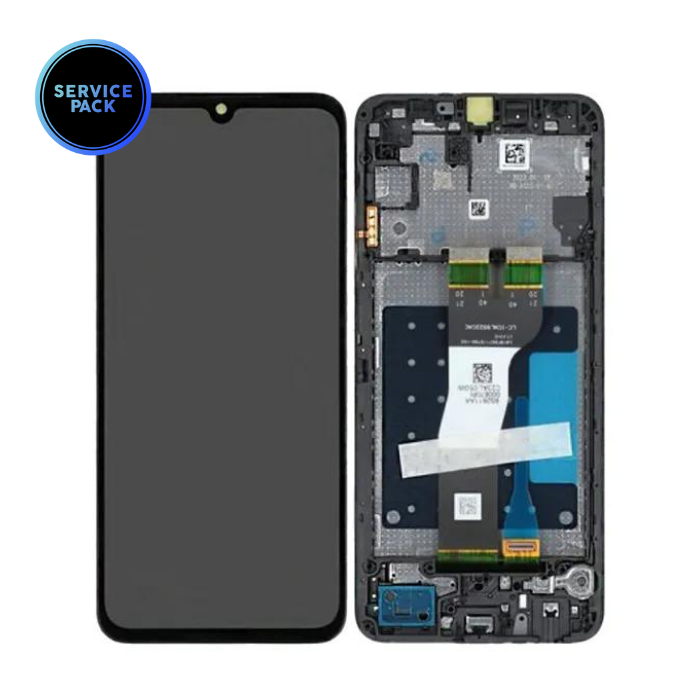 Bloc écran LCD avec châssis pour SAMSUNG A05s - A057 - SERVICE PACK - Noir