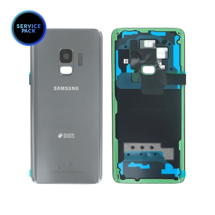 Vitre arrière pour SAMSUNG S9 - G960 - SERVICE PACK - Gris Titane