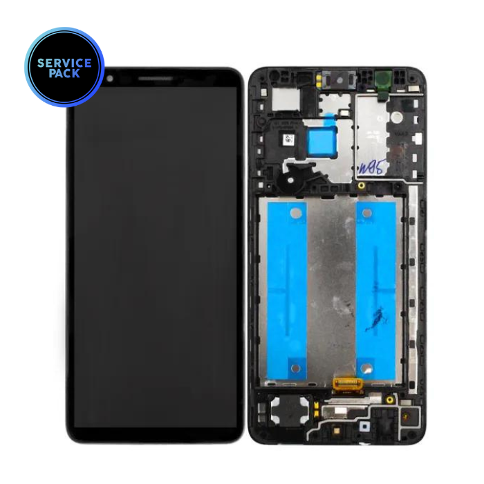 Bloc écran LCD avec châssis pour SAMSUNG A01 Core - A013 - SERVICE PACK - Noir