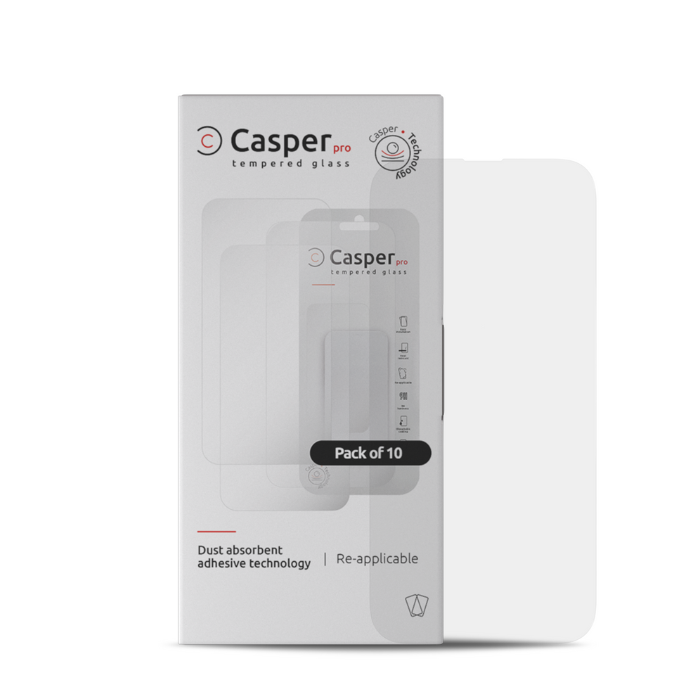 Lot de 10 verres trempés Clairs compatibles iPhone 14 Pro - Casper Pro