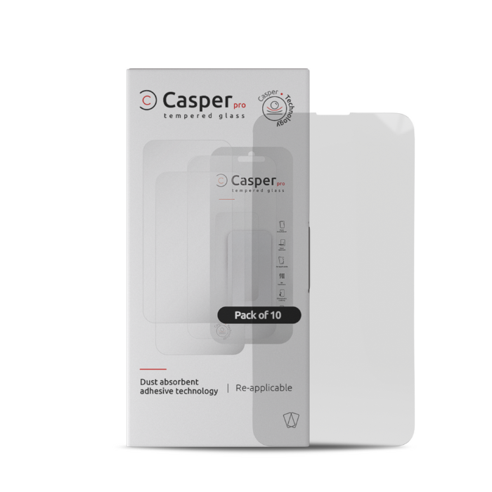 Pack de 10 verres trempés Clairs compatible iPhone 13 Pro Max et 14 Plus - Casper Pro