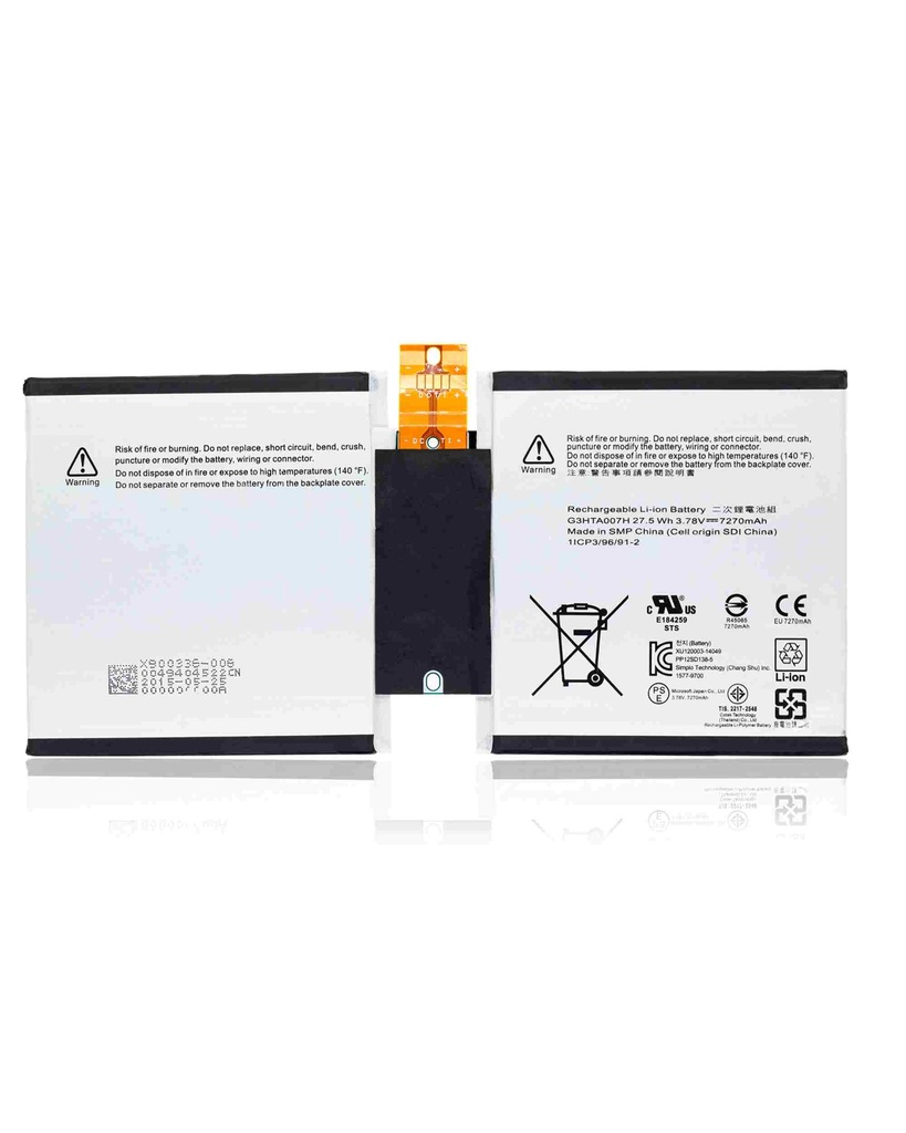 Batterie compatible Microsoft Surface 3 - 1645 - G3HTA007H