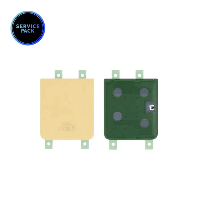 Vitre arrière inférieure pour SAMSUNG Z Flip 4 - F721B - SERVICE PACK - Jaune