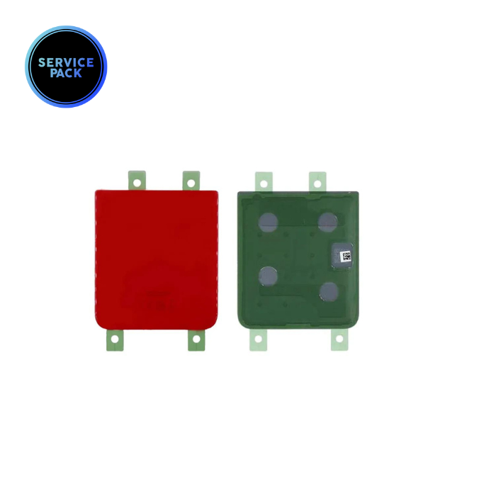 Vitre arrière inférieure pour SAMSUNG Z Flip 4 - F721B - SERVICE PACK - Rouge