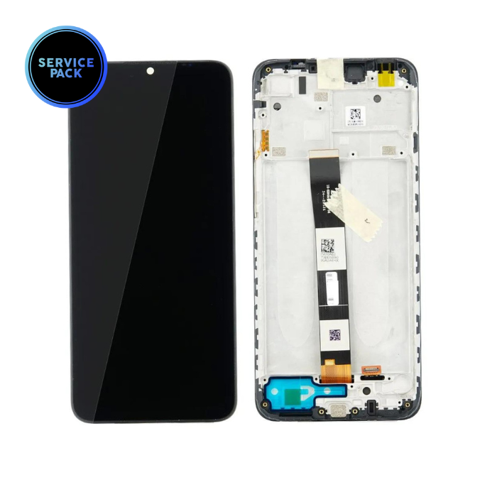 Bloc écran LCD pour XIAOMI Redmi 9AT - SERVICE PACK - Noir