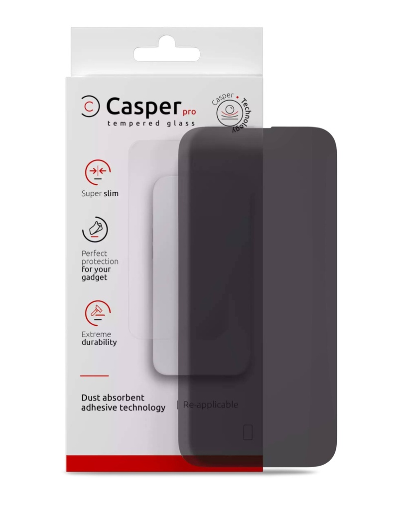 Verre trempé Privacy pour iPhone 16 Pro - Apple - Casper Pro