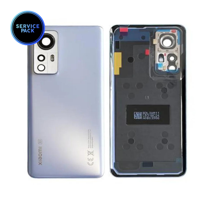 Vitre arrière pour XIAOMI 12 et 12X - ERVICE PACK - Bleu